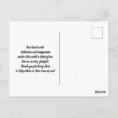 Niedliche Bärenschwester mit Maske Danke Postcard Postkarte (Rückseite)