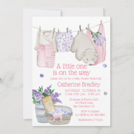 Niedliche Bärenwaschtage Wasserfarben Kinderdusche Einladung