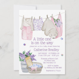 Niedliche Bärenwaschtage Wasserfarben Kinderdusche Einladung