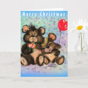 Niedliche Bärenweihnachtskarte Karte