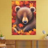 Niedliche Bärenwerbung Leinwanddruck (Insitu (Wohnzimmer))