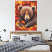 Niedliche Bärenwerbung Leinwanddruck (Insitu (Schlafzimmer))
