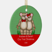 Niedliche Bärn-Paare unsere erste Keramik Ornament (Rechts)