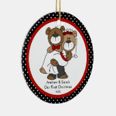 Niedliche Bärn-Paare unsere erste Keramikornament (Rechts)