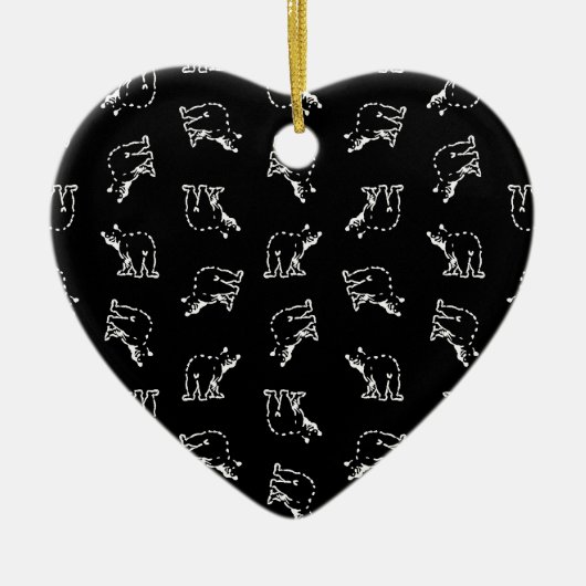 Niedliche Bärn-Vintages Keramik Ornament (Vorne)