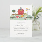 Niedliche Barnyard Farm Animal Jegliches Alter Geb Dankeskarte (Stehend Vorderseite)