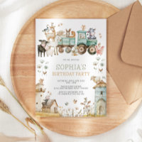 Niedliche Barnyard Farm Animans Geburtstag