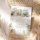 Niedliche Barnyard Farm Animans Geburtstag Einladung