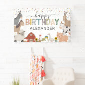 Niedliche Barnyard Farm Geburtstag Banner (Insitu)