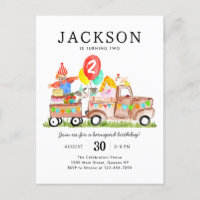 Niedliche Barnyard Tiere LKW Kids Farm Geburtstag