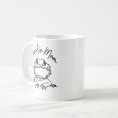 Niedliche Bartagan-Mama Minimalistisch Kaffeetasse (Vorderseite Links)