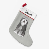 Niedliche Bartentafel Kleiner Weihnachtsstrumpf (Vorderansicht (hängend))