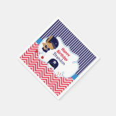 Niedliche Baseball American Boy Birthday Party Serviette (Ecke)