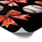 Niedliche Baseball Girls Kleinkind Kinder Coquette Poster (Ecke)