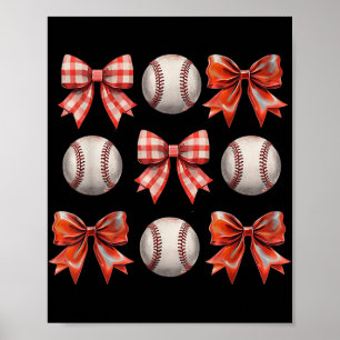 Niedliche Baseball Girls Kleinkind Kinder Coquette Poster