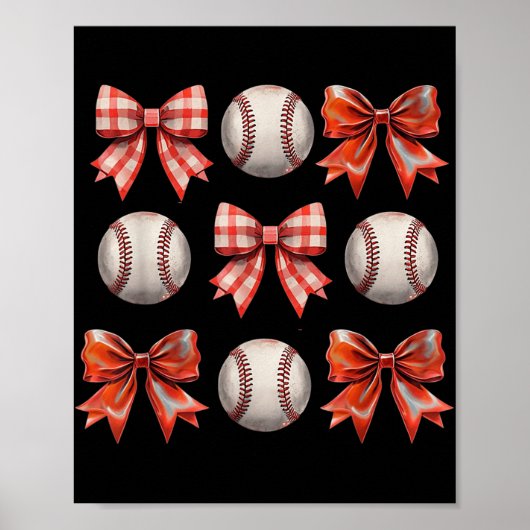 Niedliche Baseball Girls Kleinkind Kinder Coquette Poster (Vorne)