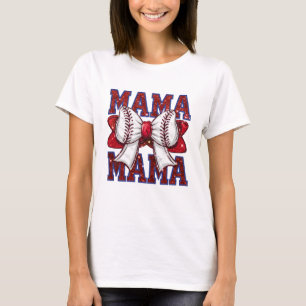 Niedliche Baseball-Mama T-Shirt