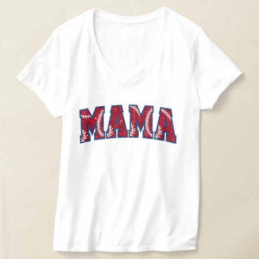 Niedliche Baseball-Mama-Wortart T-Shirt (Ablage )