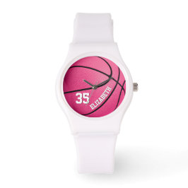 niedliche Basketballgeschenke in gürtelrosa person Armbanduhr