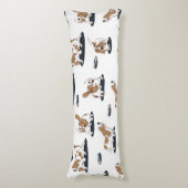 Niedliche Basset Hounds Seitenschläferkissen (Vorderseite Vertikal)