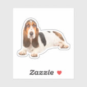 Niedliche Basset-Hunde-Form Aufkleber (Blatt)