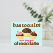 Niedliche Bassoon Postkarte (Stehend Vorderseite)