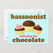 Niedliche Bassoon Postkarte (Vorne/Hinten)