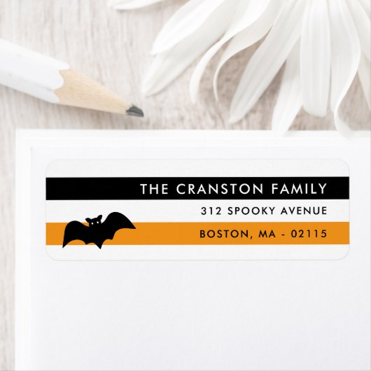 Niedliche Bat Halloween Stripes (Insitu)