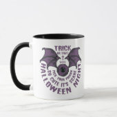 Niedliche Bat Halloween Tasse - Trick oder Trete (Links)