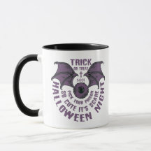 Niedliche Bat Halloween Tasse - Trick oder Trete