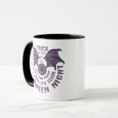 Niedliche Bat Halloween Tasse - Trick oder Trete (Vorderseite Links)