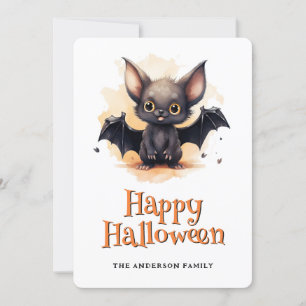 Niedliche Bat Kids Happy Halloween Card Feiertagskarte