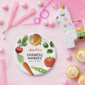 Niedliche Bauer Markt Geburtstagsparty Veggetables Pappteller (Party)