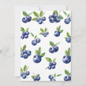 niedliche Bauer vermarkten Heidelbeerdusche Einladung (Rückseite)