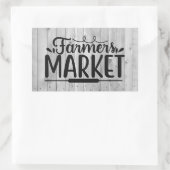 niedliche Bauer vermarkten Wortart Rechteckiger Aufkleber (Tasche)