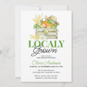 Niedliche bäuerliche Babydusche Einladung (Vorderseite)