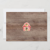 Niedliche Bauern Markt Kinderdusche Einladung (Rückseite)