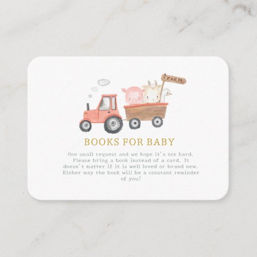 Niedliche Bauernbücher für Kleinkinder Begleitkarte (Vorderseite)