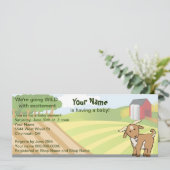 Niedliche Bauernhofbabydusche Einladung (Stehend Vorderseite)