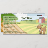 Niedliche Bauernhofbabydusche Einladung (Vorne/Hinten)