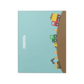 Niedliche Baufahrzeuge für Boys Notizblock (Rotiert)