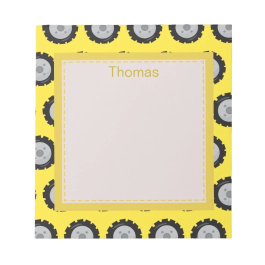 Niedliche Baugewerberäder Notizblock (Vorderseite)