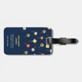 Niedliche Baukinder STOPP Gepäckanhänger (Rückseite horizontal)