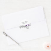 niedliche Baum lila Liebling Gastgeschenk Hochzeit Runder Aufkleber (Umschlag)