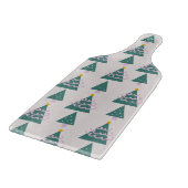 Niedliche Baumdoodles Rosa Grün Schneidebrett (Ecke)