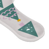 Niedliche Baumdoodles Rosa Grün Schneidebrett (Ecke)