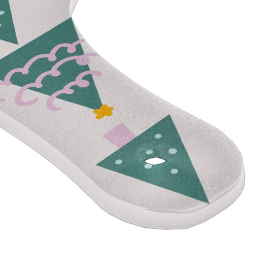 Niedliche Baumdoodles Rosa Grün Schneidebrett (Ecke)