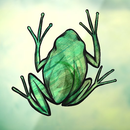 Niedliche Baumfrosche Kunstfrosche I Liebe Frösche Fensteraufkleber (Blatt 3)