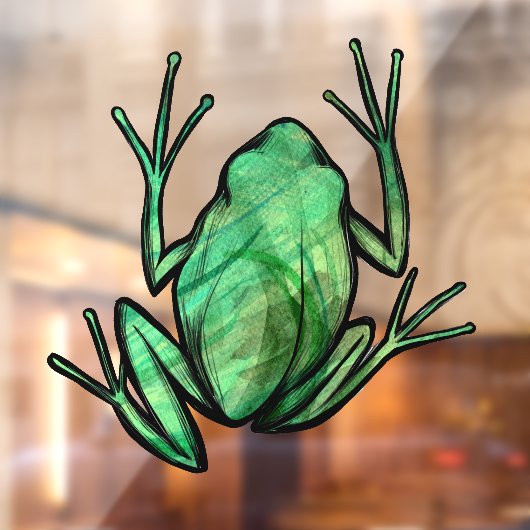 Niedliche Baumfrosche Kunstfrosche I Liebe Frösche Fensteraufkleber (Blatt 2)