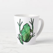 Niedliche Baumfrosche Kunstfrosche I Liebe Frösche Milchtasse (Rechte Ecke)